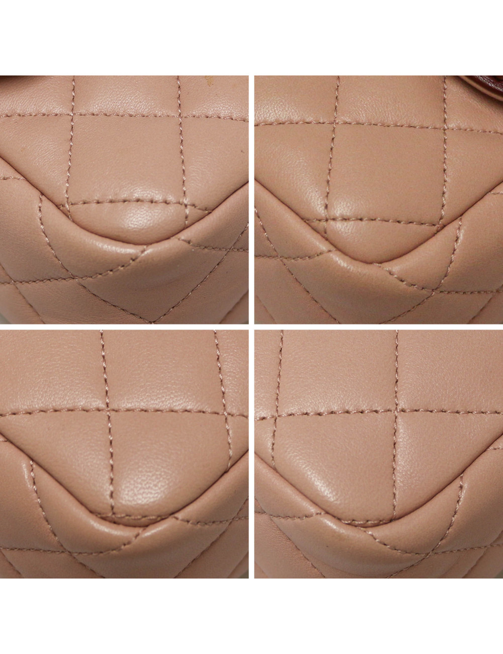 Sac classique CHANEL rose et bordeaux