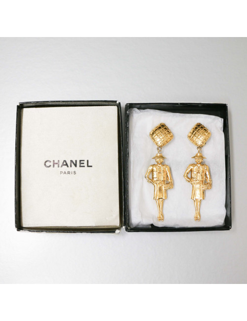 CHANEL vintage clip-on earrings Coco Mademoiselle
