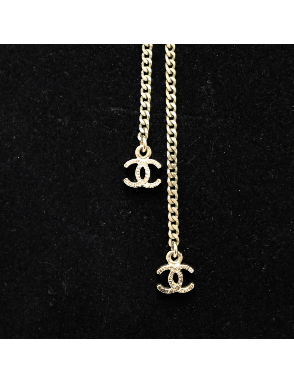 Sautoir Classique CHANEL nacre et rose