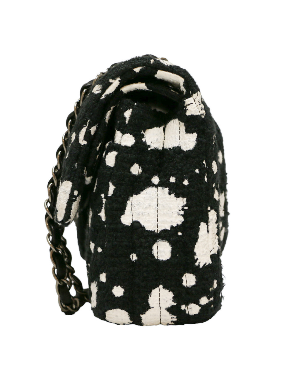 Sac CHANEL tweed noir et blanc