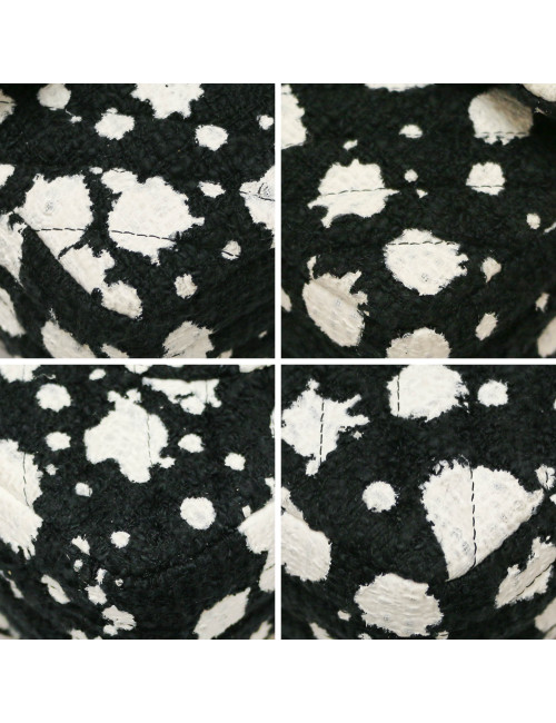 Sac CHANEL tweed noir et blanc