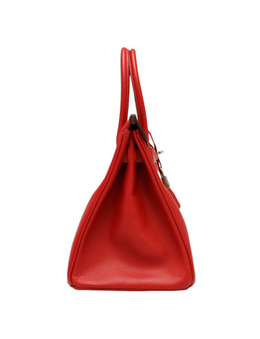 Sac HERMES 30 Birkin veau Epsom rouge casaque 2