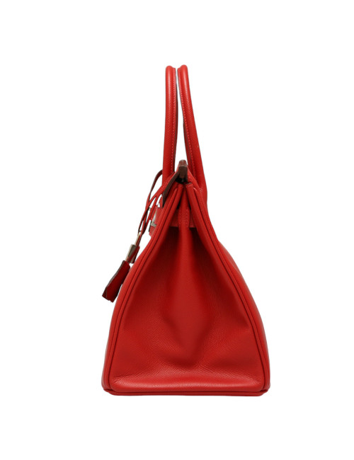 Sac HERMES 30 Birkin veau Epsom rouge casaque