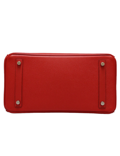 Sac HERMES 30 Birkin veau Epsom rouge casaque