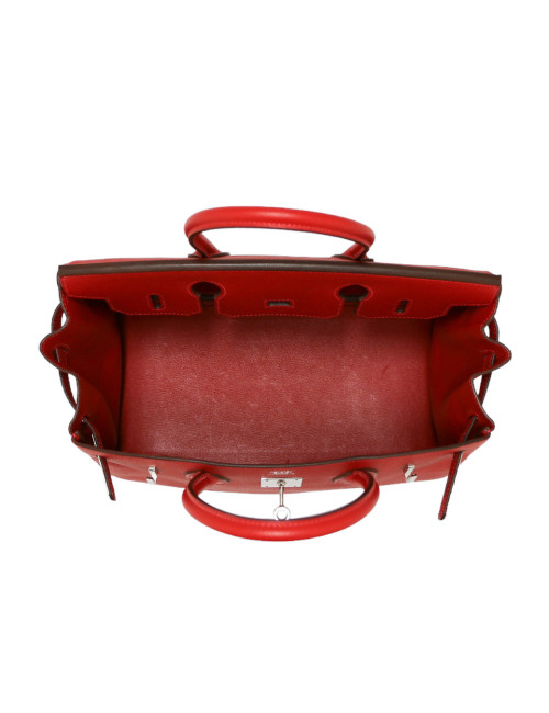 Sac HERMES 30 Birkin veau Epsom rouge casaque