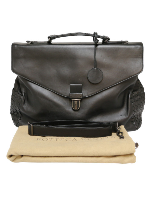 Cartable BOTTEGA VENETA cuir noir