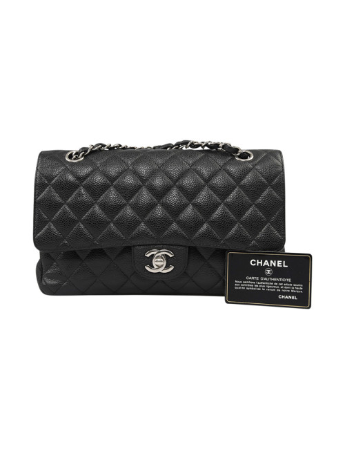 Sac double flap caviar CHANEL noir