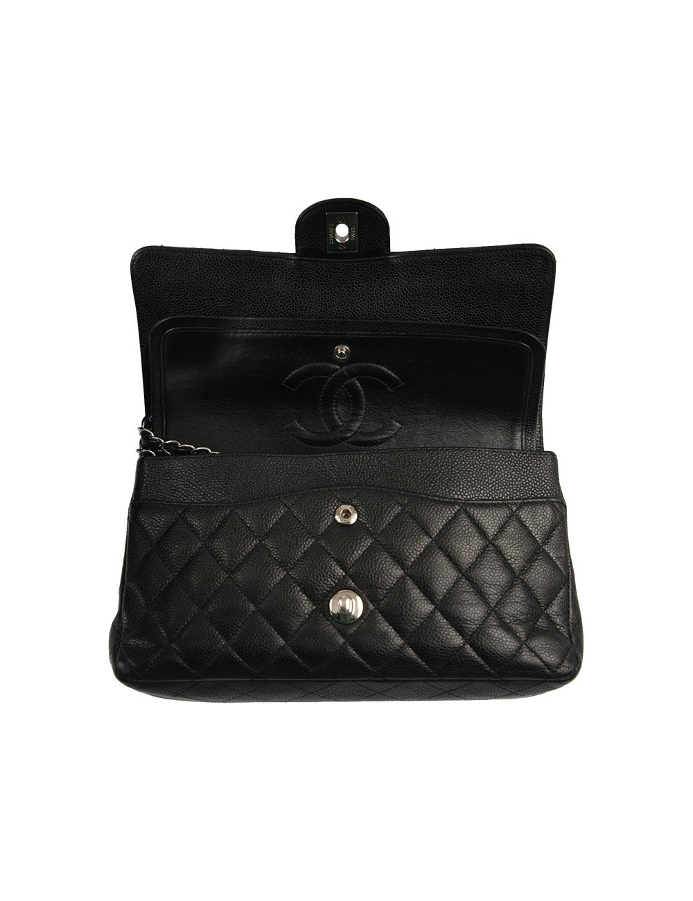 Sac double flap caviar CHANEL noir