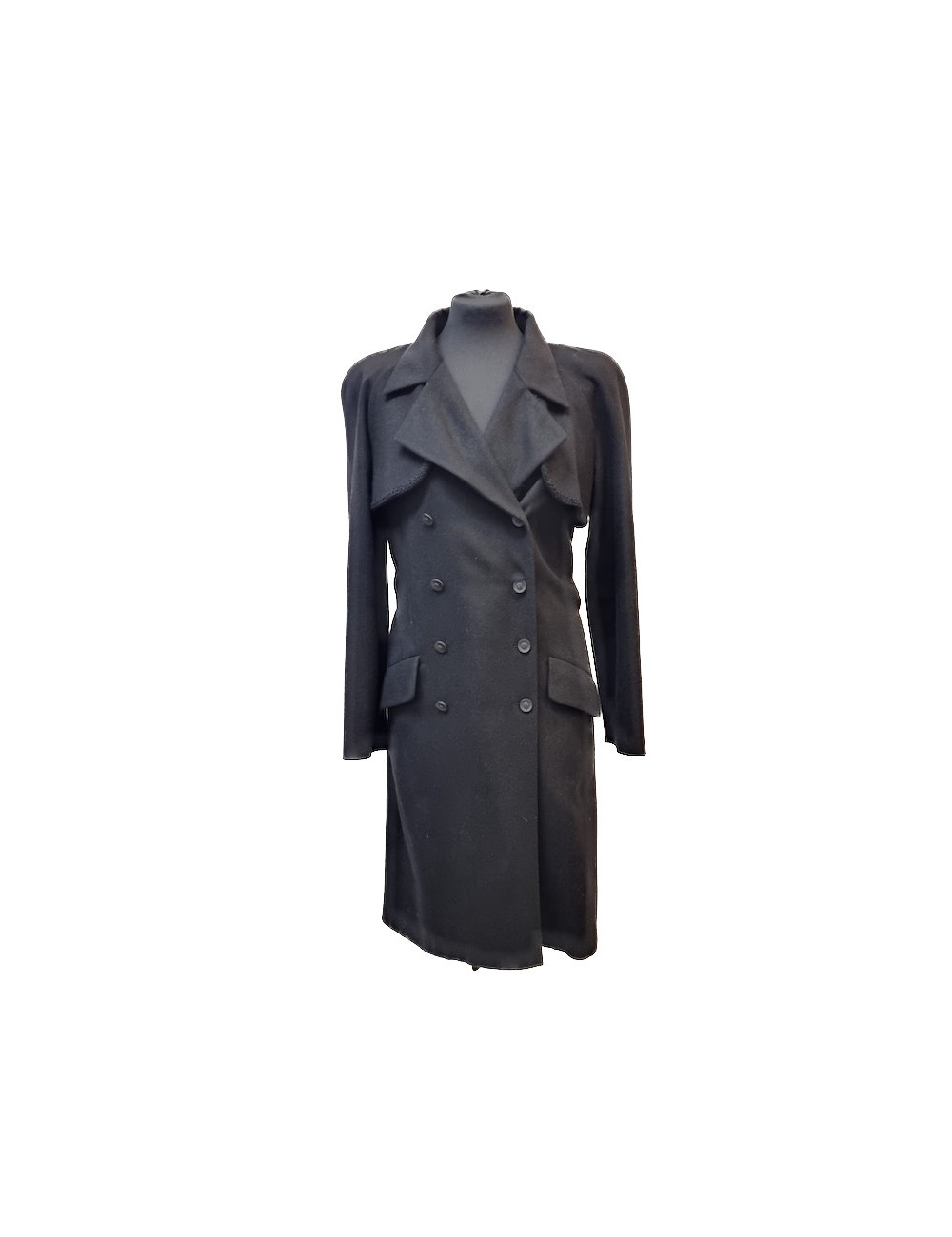 Manteau T 36 CHANEL cachemire noir