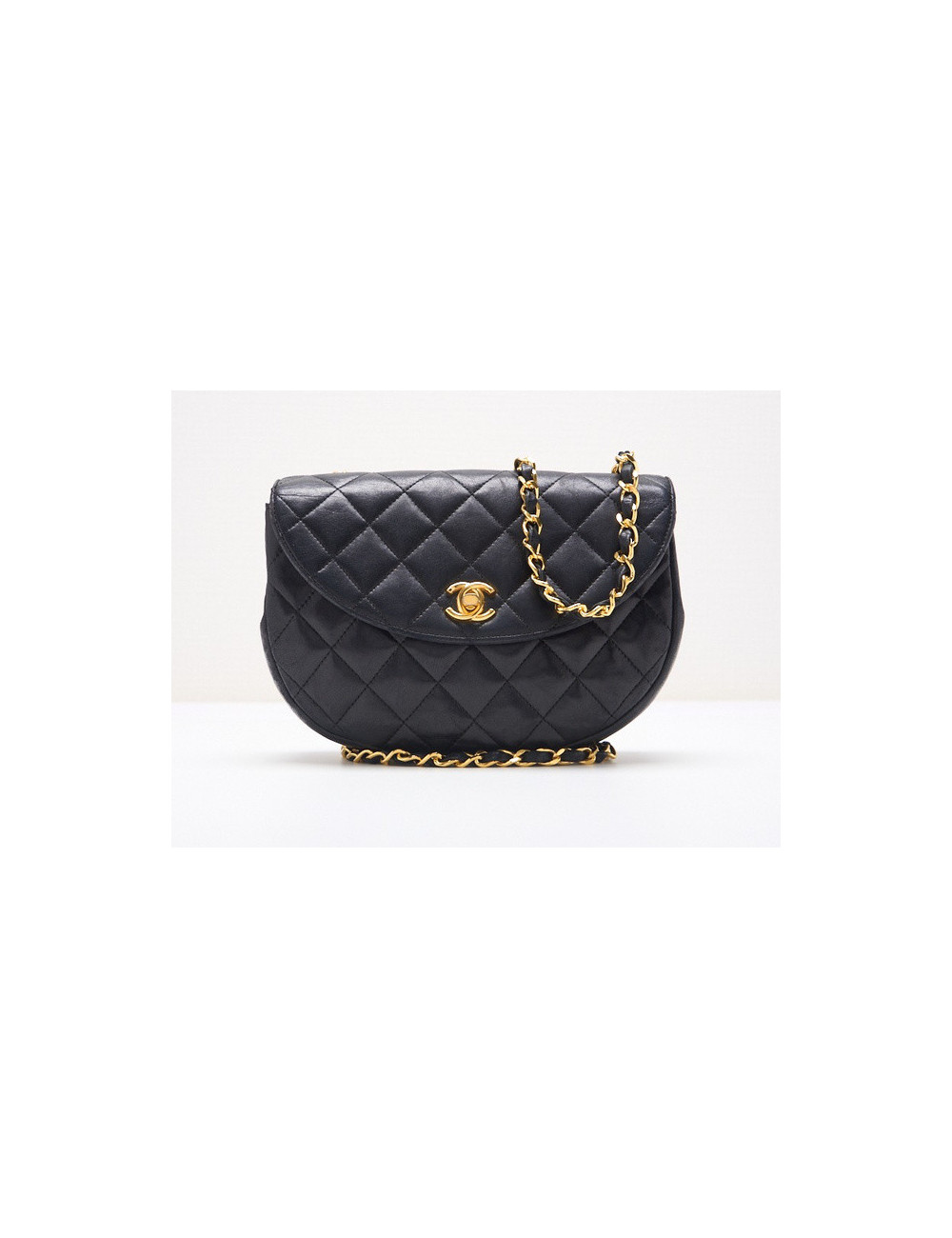 Mini vintage CHANEL cuir noir