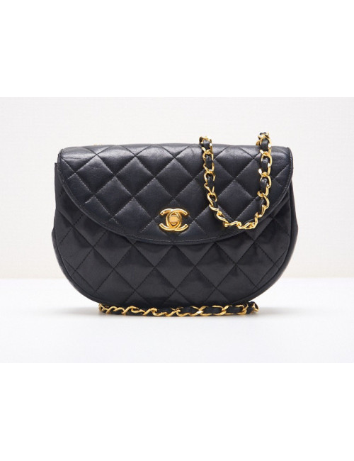 Mini vintage CHANEL cuir noir