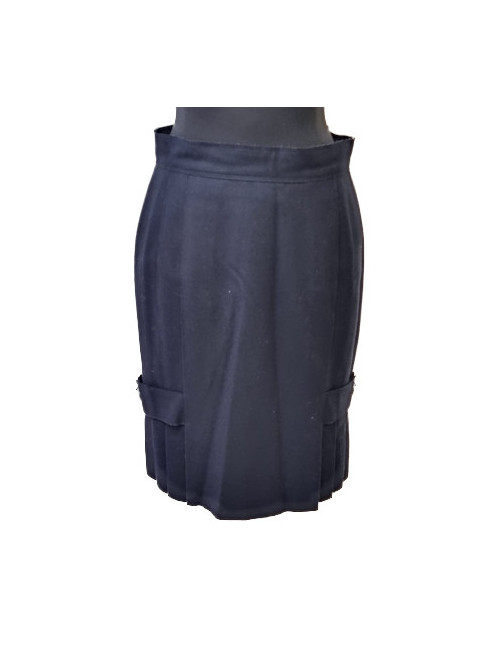 Jupe CHANEL T 42 laine et cachemire