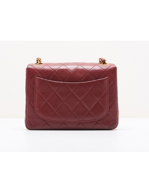 Petit sac à rabat CHANEL bordeaux