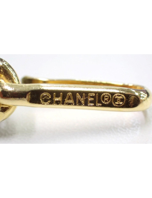 Ceinture CHANEL chaine et cuir noir