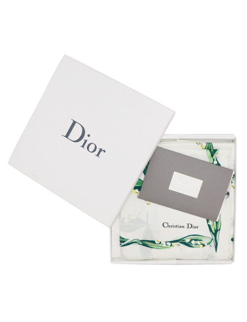Carré DIOR soie bouquet de muguet