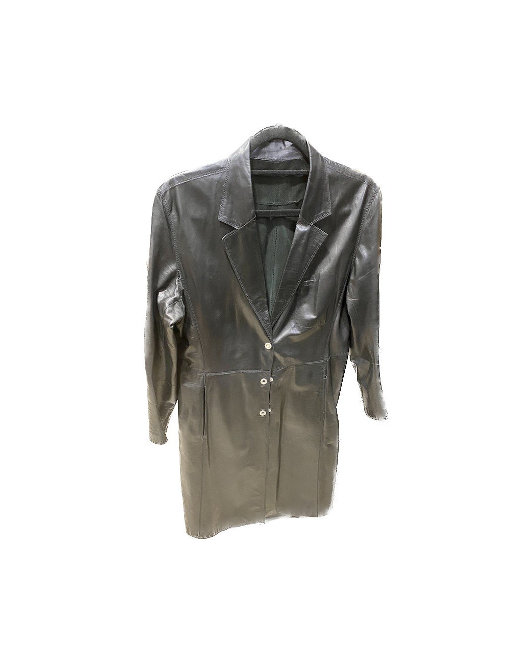 Trench SYLVIE SCHIMMEL cuir lisse noir