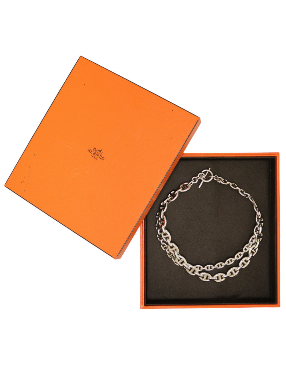 Collier HERMES chaine d'ancre echainée argent