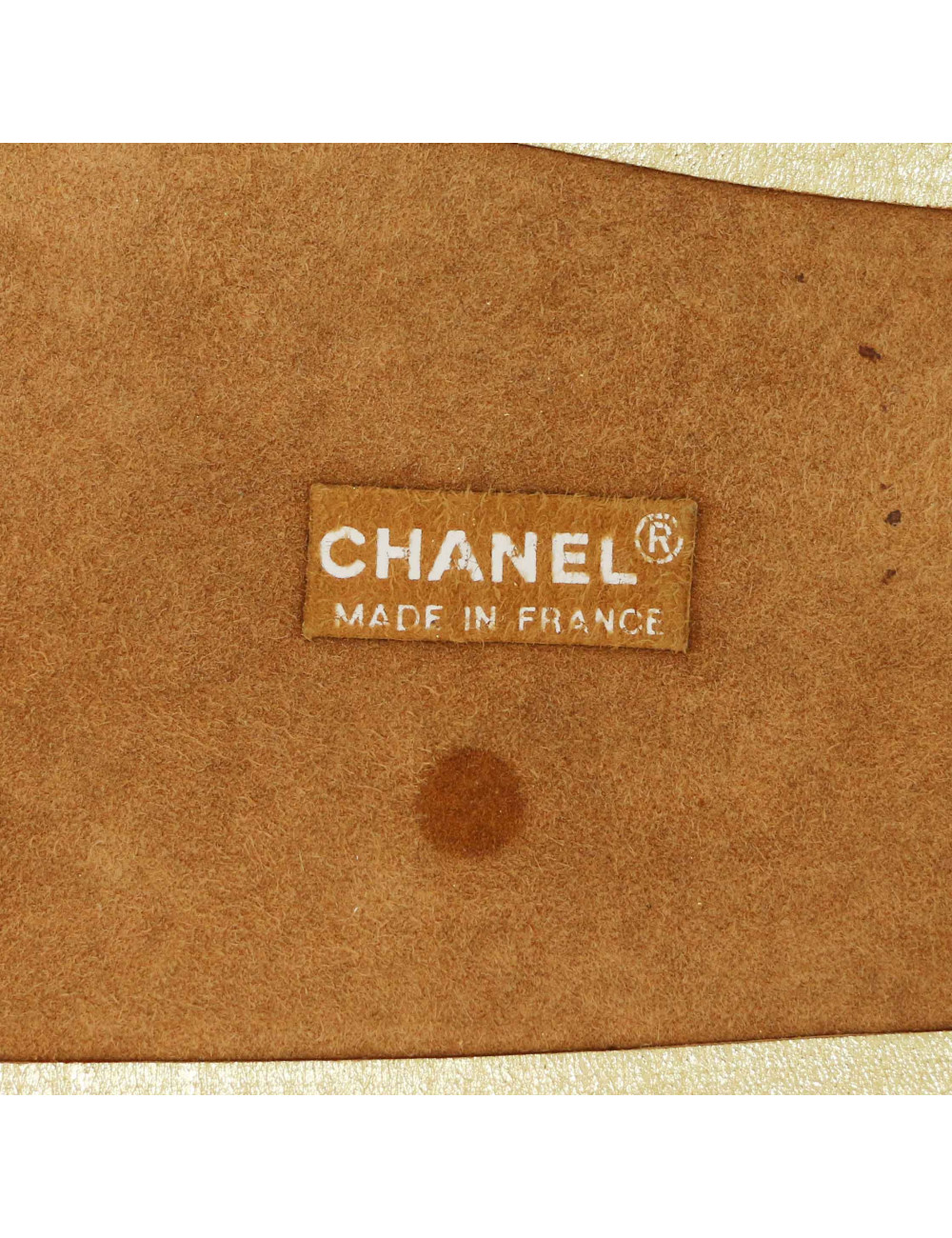 CHANEL golden wide belt