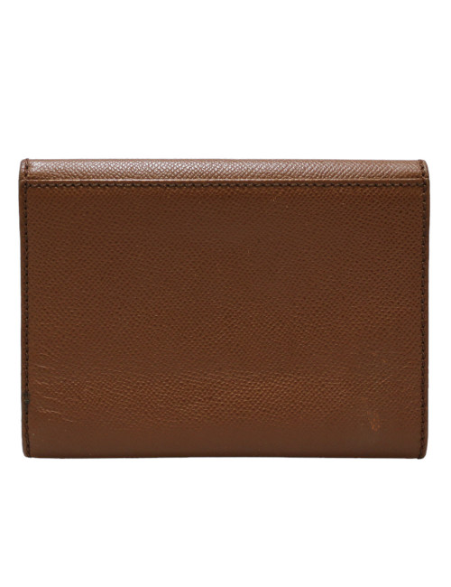 Porte cartes CHANEL cuir grainé marron