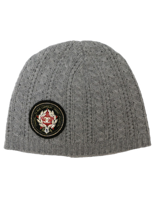 Bonnet CHANEL cachemire gris