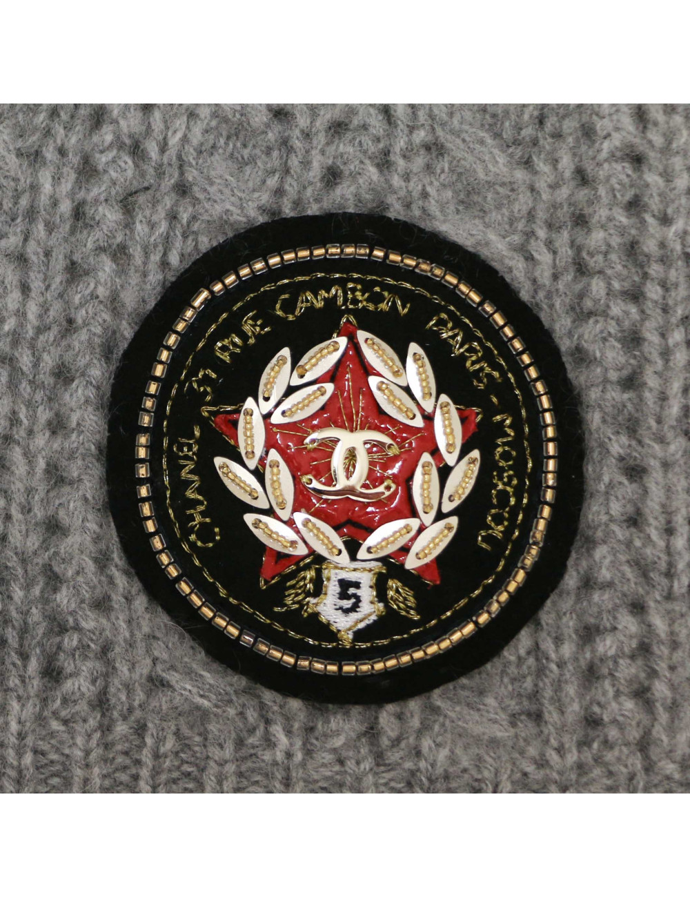 Bonnet CHANEL cachemire gris