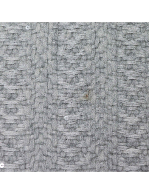 CHANEL grey cashmere and silk scarf