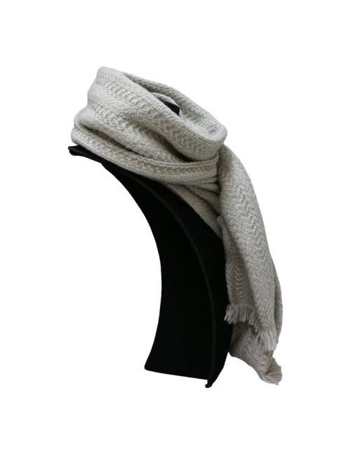 CHANEL grey cashmere and silk scarf