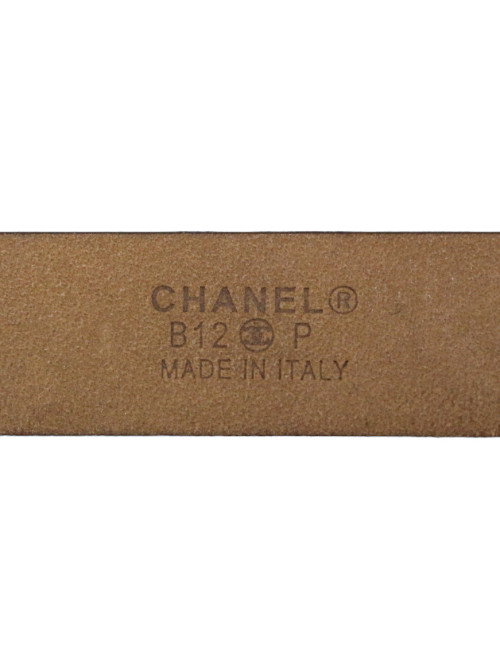 CHANEL narrow black belt