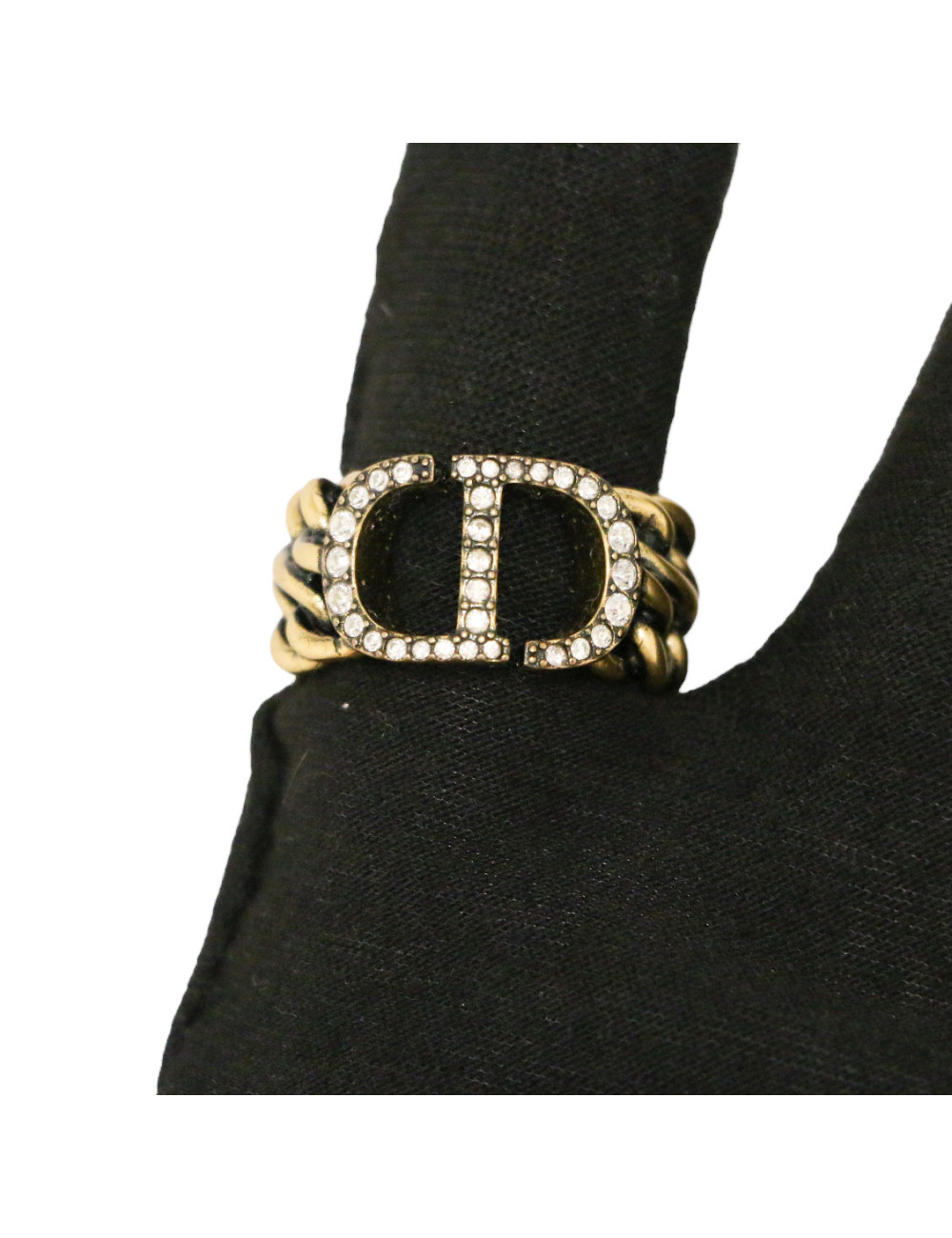 Bague  CHRISTIAN DIOR tressé cuivrée
