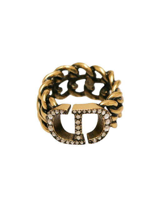 Bague  CHRISTIAN DIOR tressé cuivrée