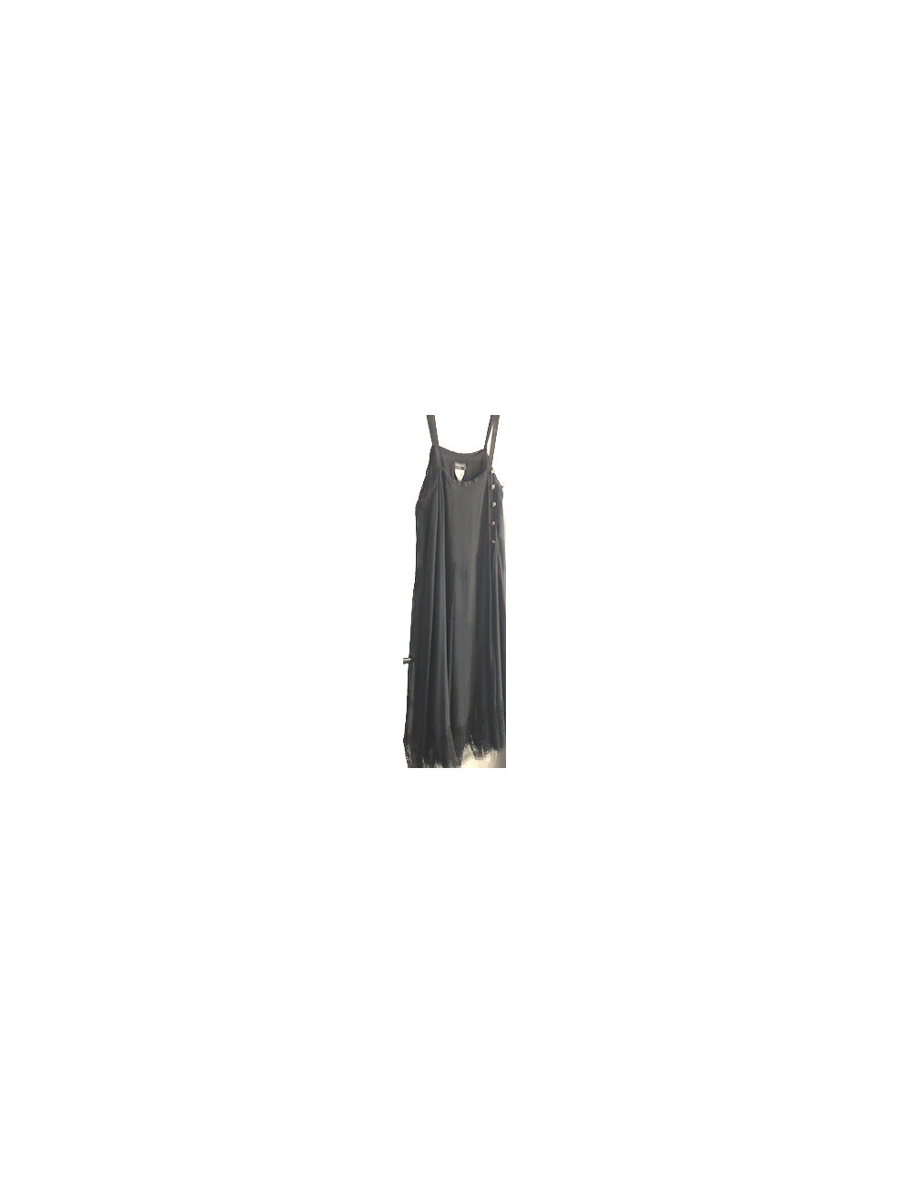 Robe T 50 CHANEL en soie et dentelle noire 