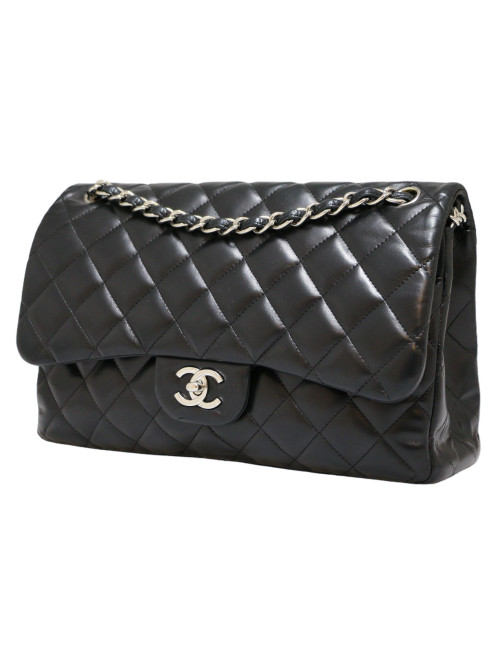 Jumbo CHANEL double flap bleu
