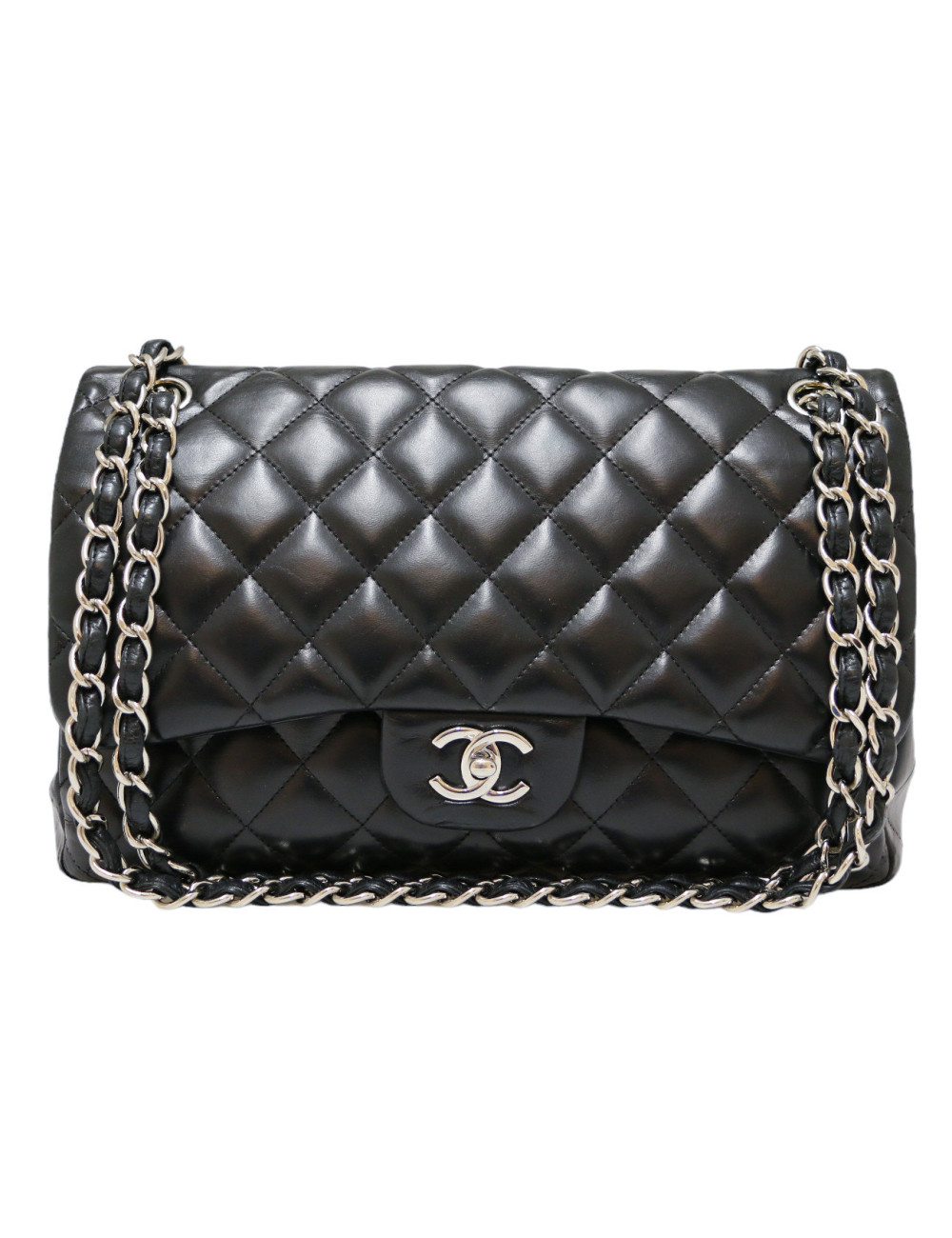 Jumbo CHANEL double flap bleu