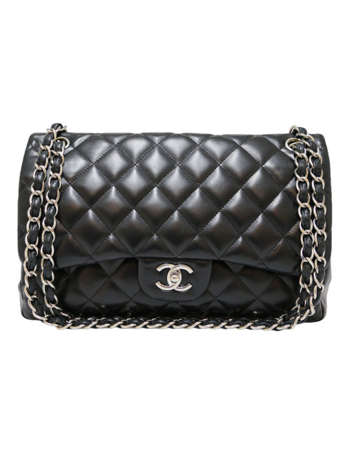 Jumbo CHANEL double flap bleu