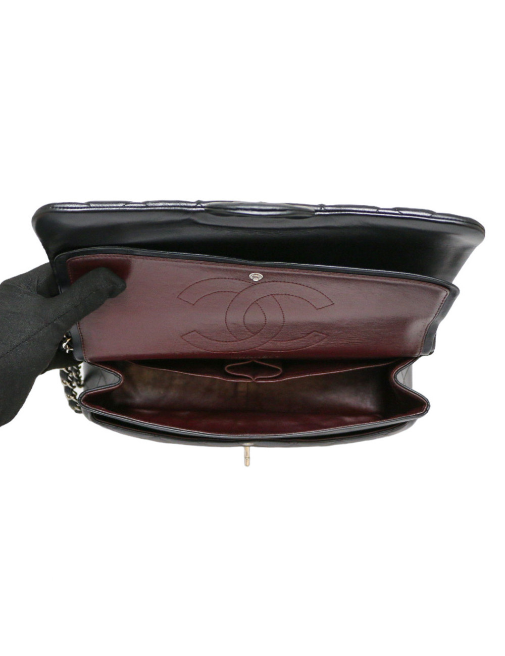 Jumbo CHANEL double flap bleu