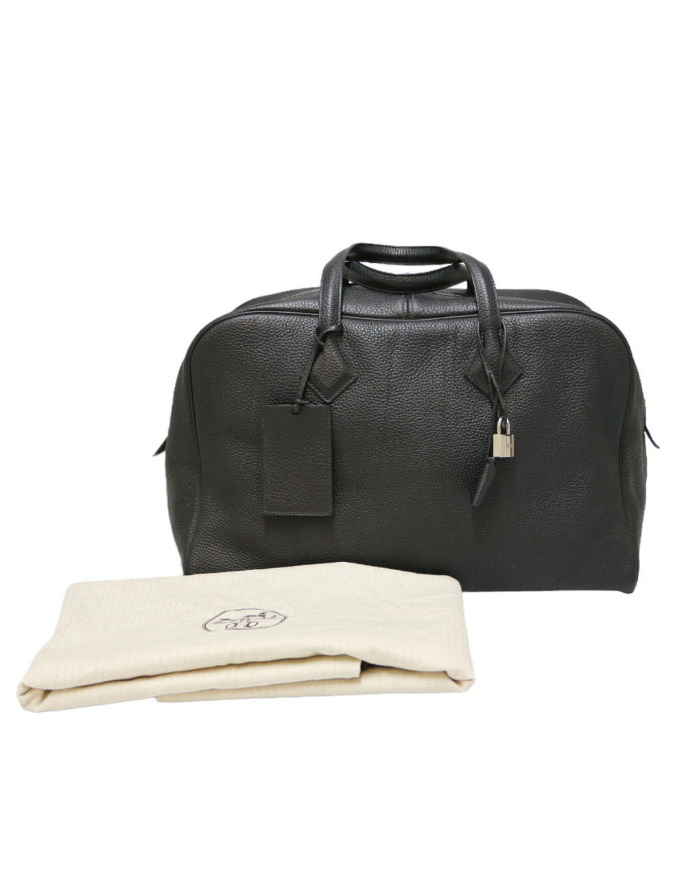 Sac Victoria Hills HERMES de voyage Taurillon noir