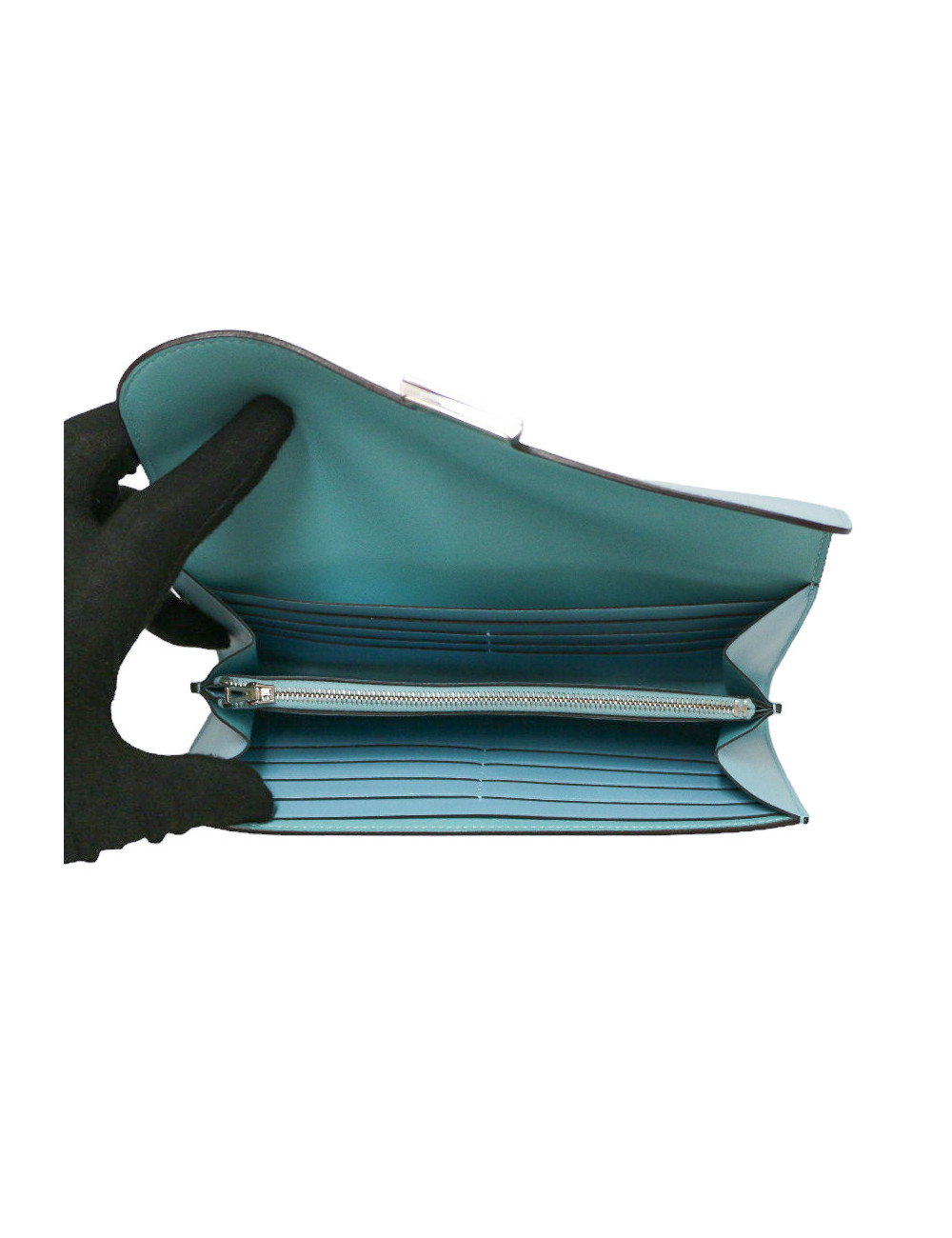 Pochette Constance HERMES Swift boucle lezard 