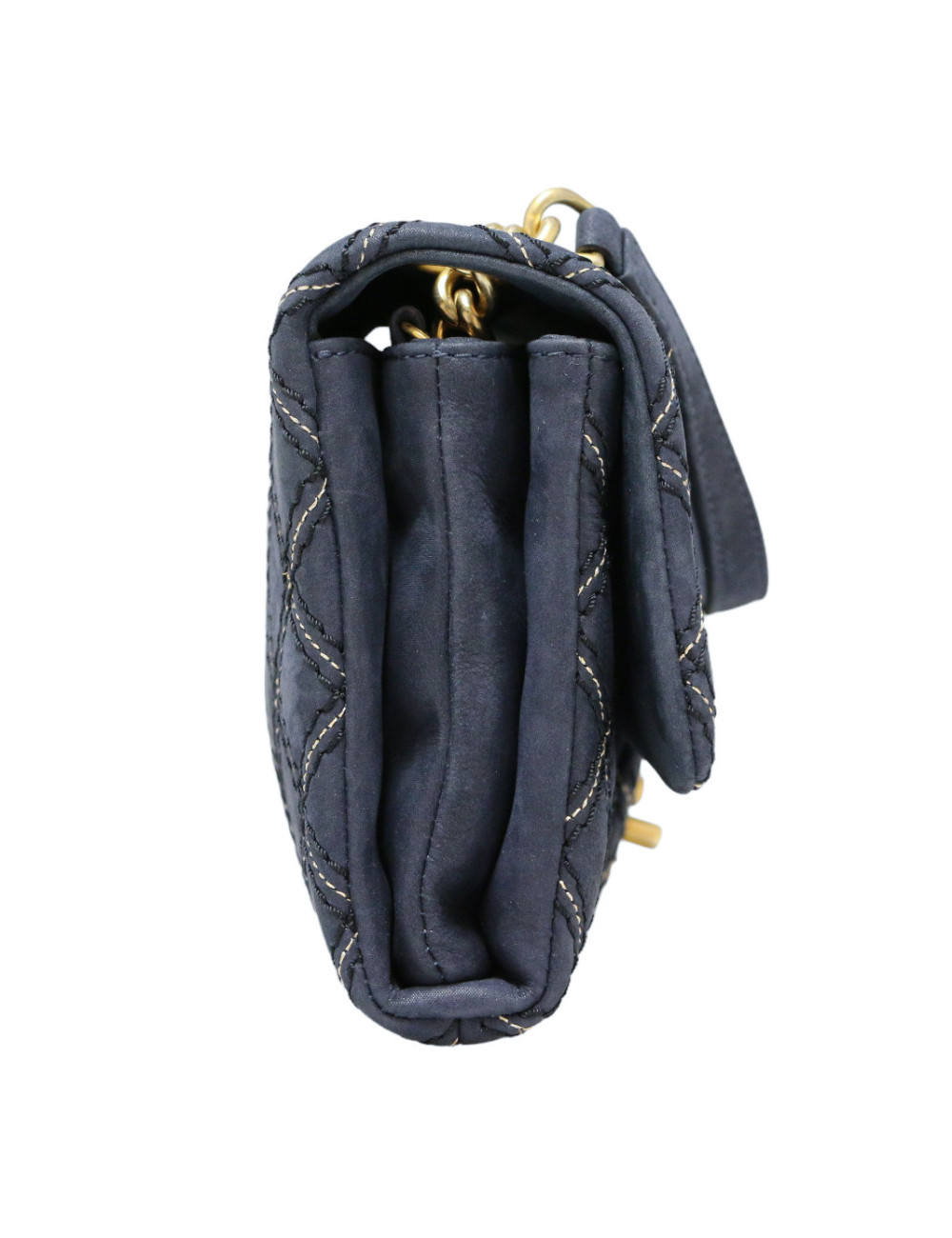 Sac CHANEL bleu matelassé