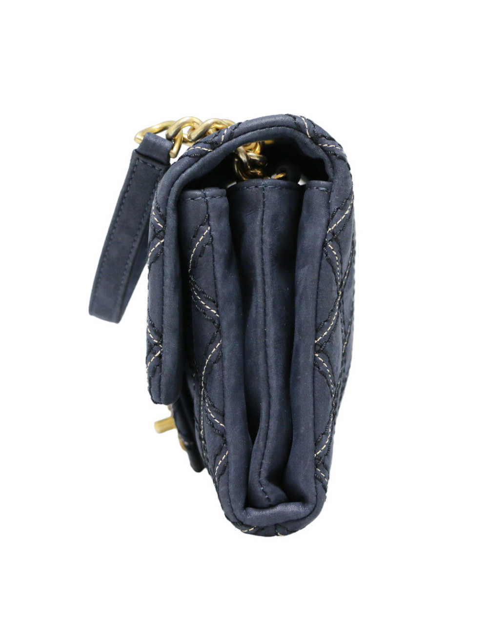 Sac CHANEL bleu matelassé