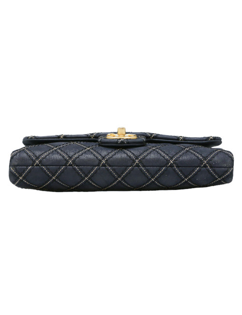 Sac CHANEL bleu matelassé