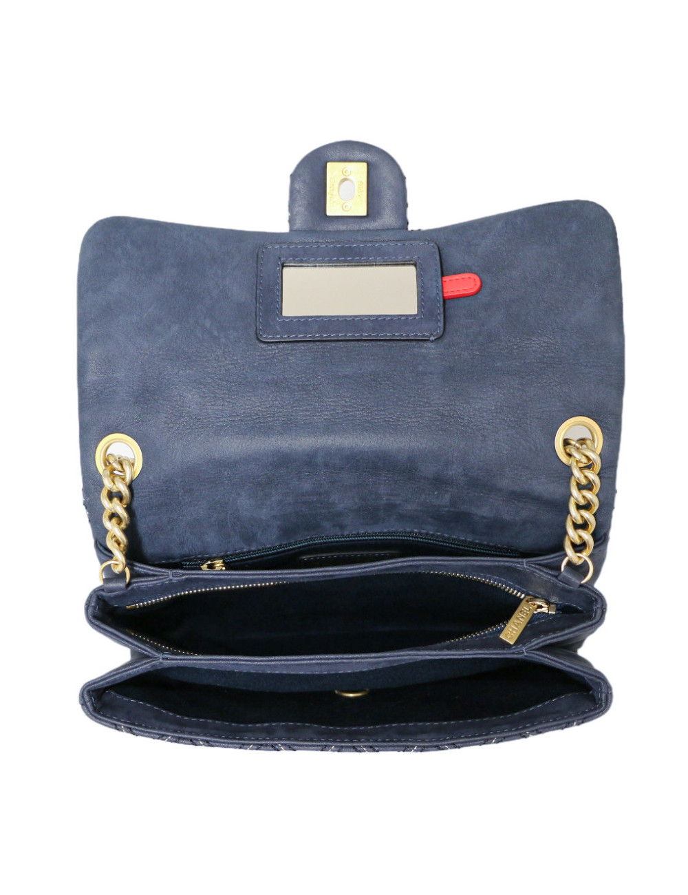 Sac CHANEL bleu matelassé