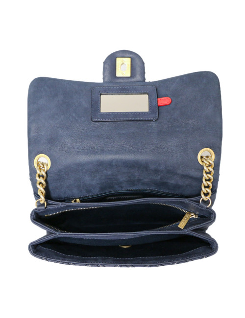 Sac CHANEL bleu matelassé