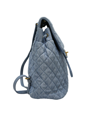 Sac à dos CHANEL denim bleu ciel 2