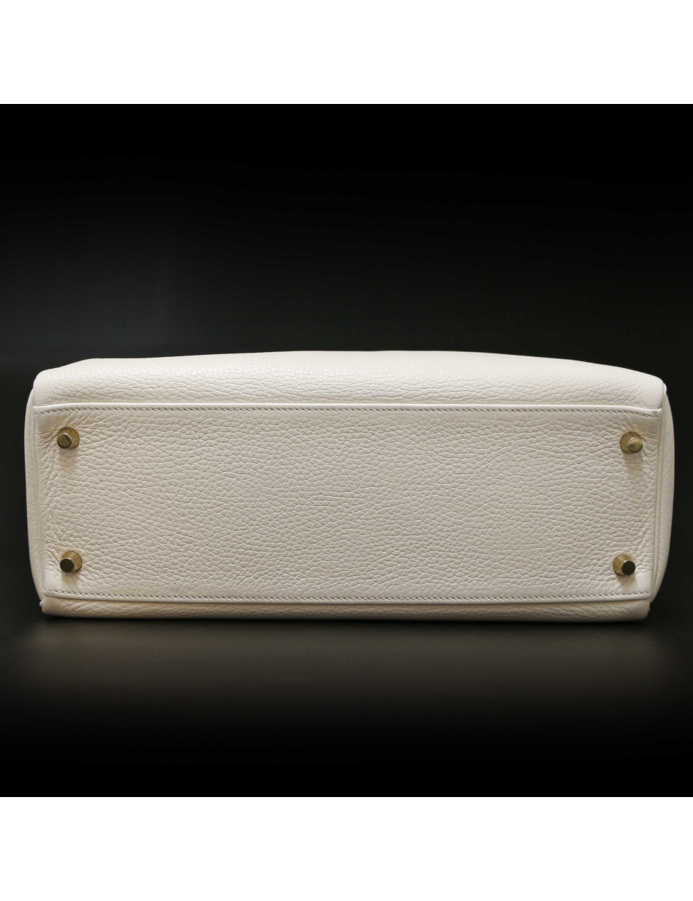 Sac Kelly 32 blanc HERMES taurillon clémence