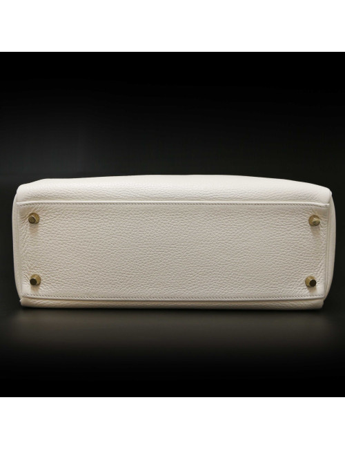 Sac Kelly 32 blanc HERMES taurillon clémence