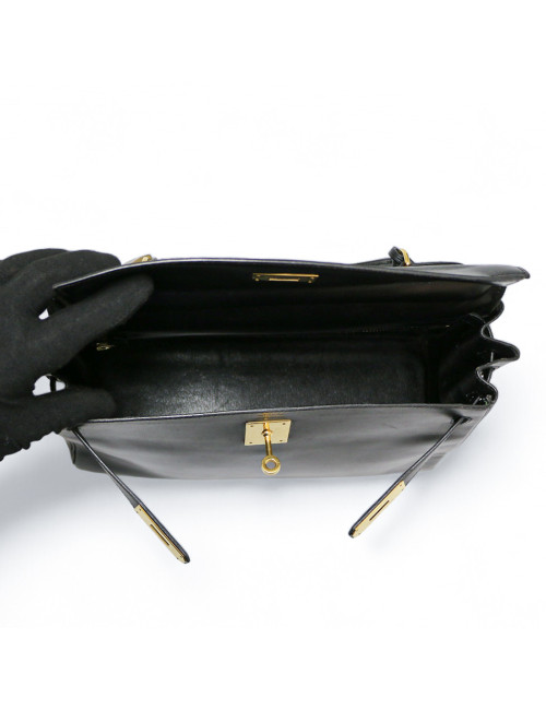 Kelly 32 HERMES box noir