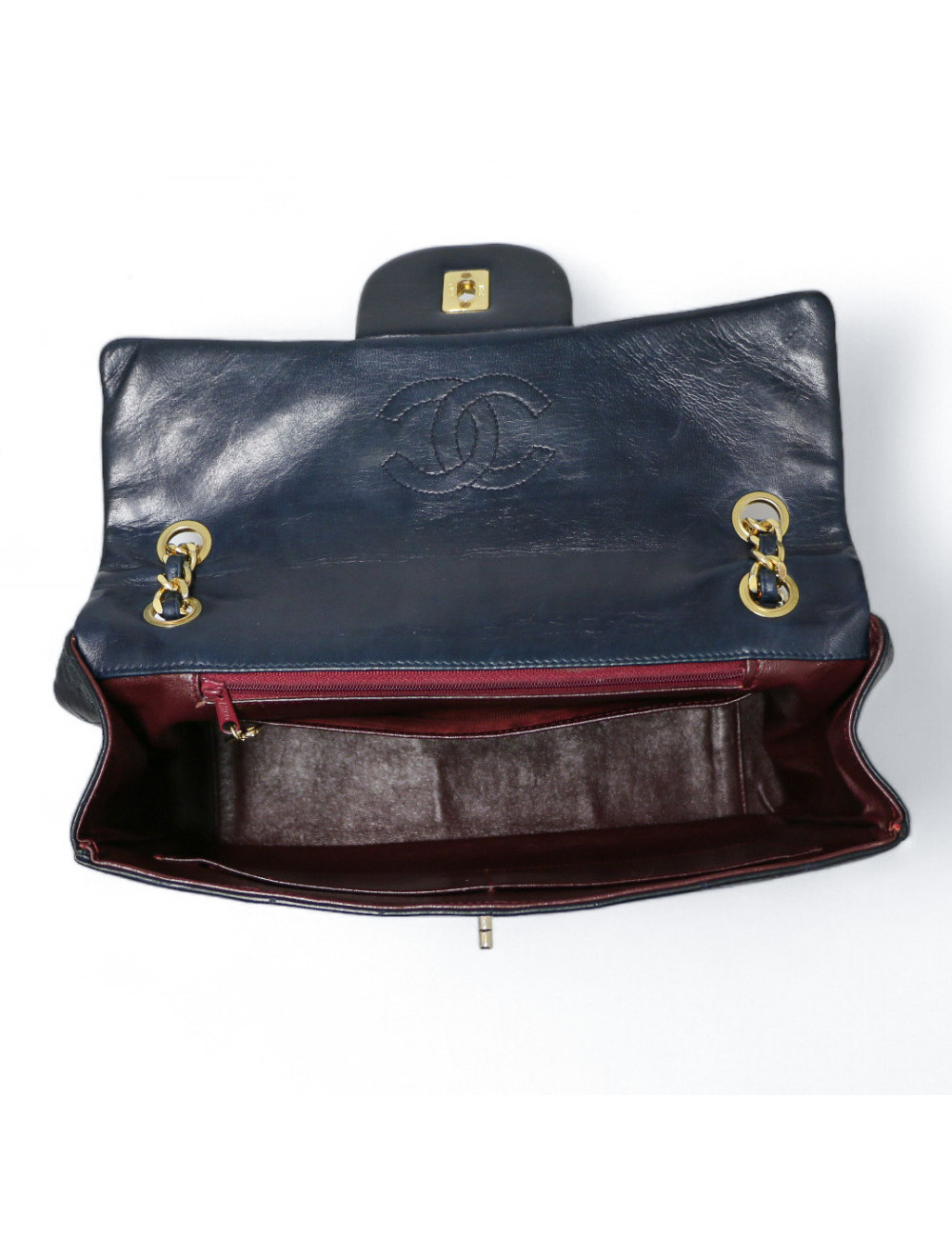 Sac CHANEL matelassé bleu nuit 