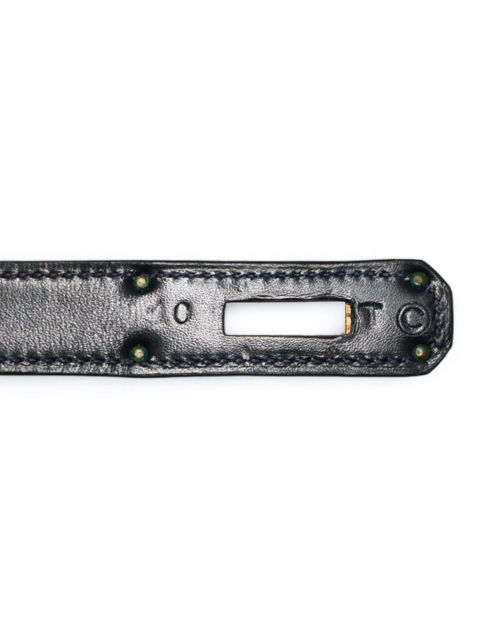 Kelly 32 retourné HERMES cuir de veau Box bleu