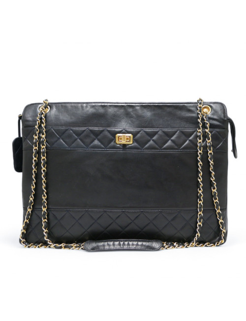 Cabas CHANEL vintage bleu marine