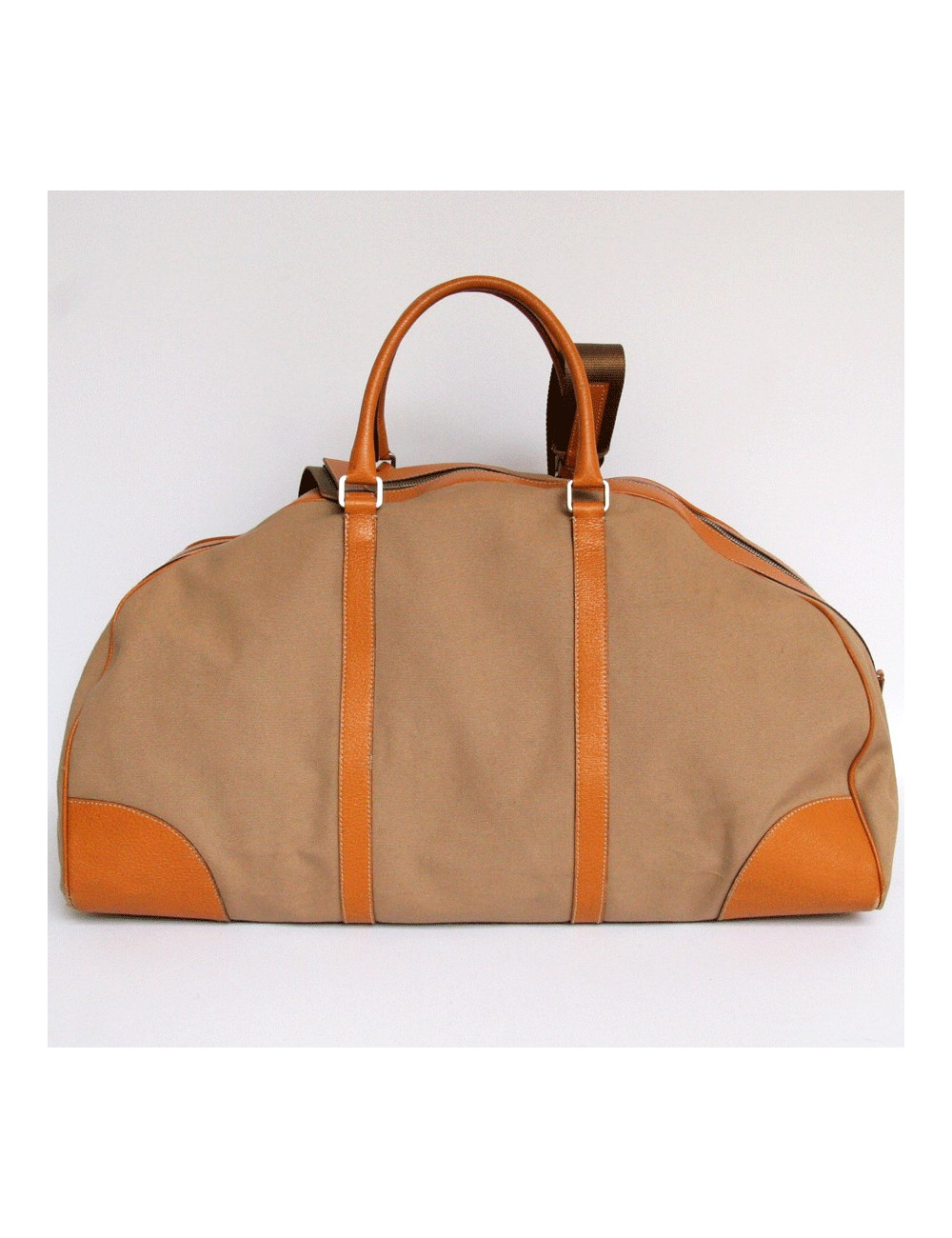 Sac weekender PRADA toile et cuir